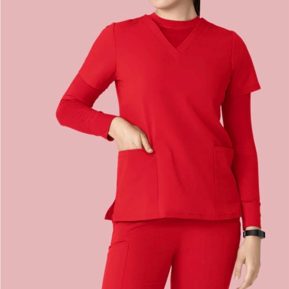Mandala Poppy Red 3 piece scrub set M/M/M